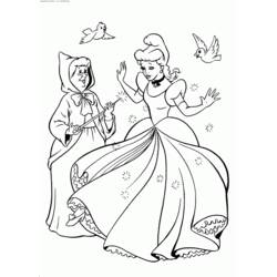 Coloring page: Cinderella (Animation Movies) #129536 - Printable coloring pages