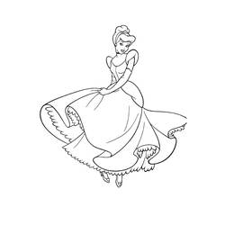 Coloring page: Cinderella (Animation Movies) #129544 - Printable Coloring Pages