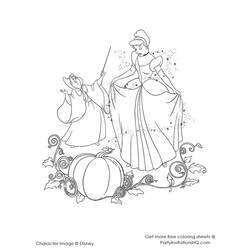Coloring page: Cinderella (Animation Movies) #129546 - Free Printable Coloring Pages