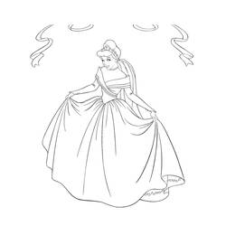 Coloring page: Cinderella (Animation Movies) #129547 - Free Printable Coloring Pages