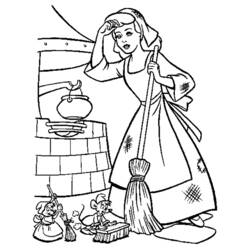 Coloring page: Cinderella (Animation Movies) #129549 - Free Printable Coloring Pages