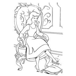Coloring page: Cinderella (Animation Movies) #129559 - Printable Coloring Pages