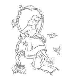 Coloring page: Cinderella (Animation Movies) #129575 - Free Printable Coloring Pages