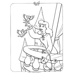 Coloring page: Cinderella (Animation Movies) #129583 - Free Printable Coloring Pages