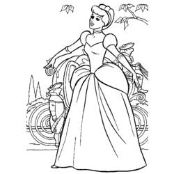 Coloring page: Cinderella (Animation Movies) #129615 - Free Printable Coloring Pages