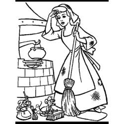 Coloring page: Cinderella (Animation Movies) #129627 - Free Printable Coloring Pages