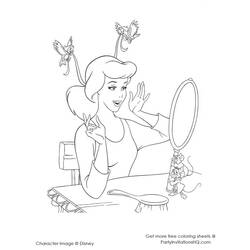 Coloring page: Cinderella (Animation Movies) #129664 - Free Printable Coloring Pages