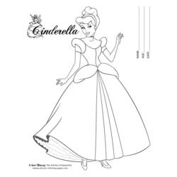 Coloring page: Cinderella (Animation Movies) #129682 - Printable coloring pages