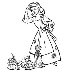 Coloring page: Cinderella (Animation Movies) #129688 - Free Printable Coloring Pages