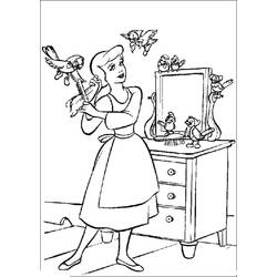 Coloring page: Cinderella (Animation Movies) #129714 - Free Printable Coloring Pages