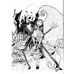 Coloring pages: Jack Skellington - Free Printable Coloring Pages