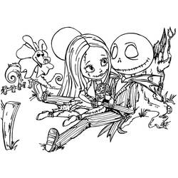 Jack Skellington (Animation Movies) coloring page #202313 to print and color