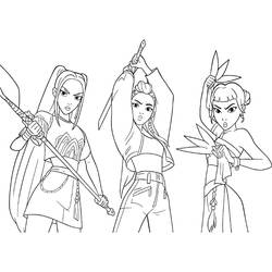 Coloring page: KPop Demon Hunters (Animation Movies) #221162 - Free Printable Coloring Pages