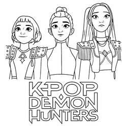 Coloring page: KPop Demon Hunters (Animation Movies) #221164 - Free Printable Coloring Pages