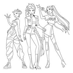Coloring page: KPop Demon Hunters (Animation Movies) #221169 - Free Printable Coloring Pages