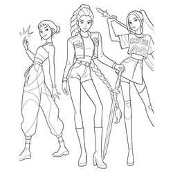 Coloring page: KPop Demon Hunters (Animation Movies) #221177 - Free Printable Coloring Pages