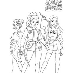 Coloring page: KPop Demon Hunters (Animation Movies) #221178 - Free Printable Coloring Pages