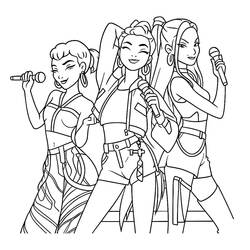 Coloring page: KPop Demon Hunters (Animation Movies) #221185 - Free Printable Coloring Pages