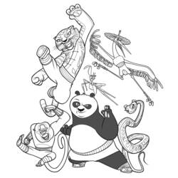 Coloring page: Kung Fu Panda (Animation Movies) #73332 - Printable coloring pages
