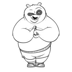 Coloring page: Kung Fu Panda (Animation Movies) #73368 - Printable coloring pages