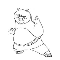 Coloring page: Kung Fu Panda (Animation Movies) #73420 - Free Printable Coloring Pages