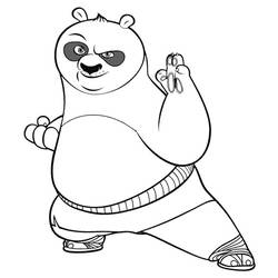 Coloring page: Kung Fu Panda (Animation Movies) #73424 - Printable coloring pages