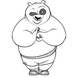Coloring page: Kung Fu Panda (Animation Movies) #73565 - Printable coloring pages