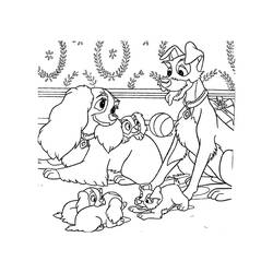 Coloring page: Lady and the Tramp (Animation Movies) #133214 - Printable coloring pages