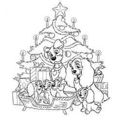 Coloring page: Lady and the Tramp (Animation Movies) #133215 - Printable coloring pages
