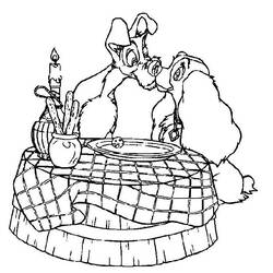 Coloring page: Lady and the Tramp (Animation Movies) #133221 - Printable coloring pages