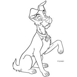 Coloring page: Lady and the Tramp (Animation Movies) #133224 - Free Printable Coloring Pages