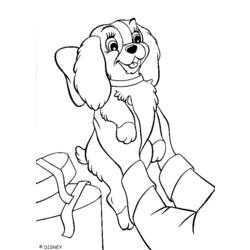 Coloring page: Lady and the Tramp (Animation Movies) #133227 - Free Printable Coloring Pages