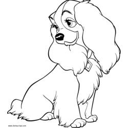 Coloring page: Lady and the Tramp (Animation Movies) #133230 - Printable coloring pages