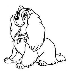 Coloring page: Lady and the Tramp (Animation Movies) #133235 - Printable coloring pages