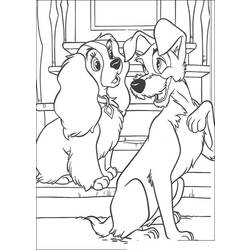 Coloring page: Lady and the Tramp (Animation Movies) #133245 - Free Printable Coloring Pages