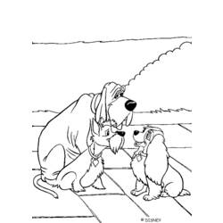 Coloring page: Lady and the Tramp (Animation Movies) #133254 - Free Printable Coloring Pages