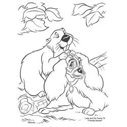 Coloring page: Lady and the Tramp (Animation Movies) #133259 - Free Printable Coloring Pages