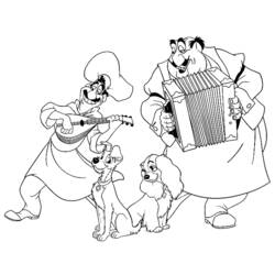 Coloring page: Lady and the Tramp (Animation Movies) #133271 - Free Printable Coloring Pages