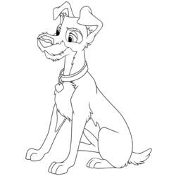 Coloring page: Lady and the Tramp (Animation Movies) #133273 - Free Printable Coloring Pages