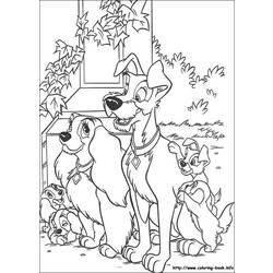Coloring page: Lady and the Tramp (Animation Movies) #133277 - Printable coloring pages