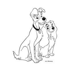 Coloring page: Lady and the Tramp (Animation Movies) #133298 - Free Printable Coloring Pages