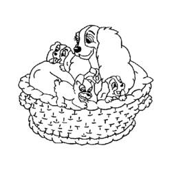 Coloring page: Lady and the Tramp (Animation Movies) #133301 - Free Printable Coloring Pages