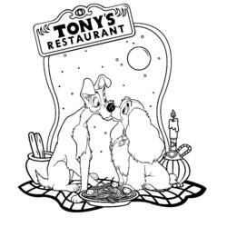 Coloring page: Lady and the Tramp (Animation Movies) #133306 - Free Printable Coloring Pages