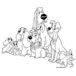 Coloring page: Lady and the Tramp (Animation Movies) #133319 - Printable coloring pages