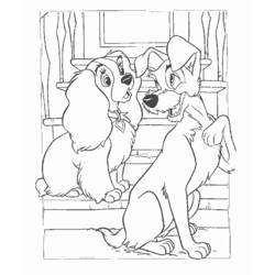 Coloring page: Lady and the Tramp (Animation Movies) #133356 - Free Printable Coloring Pages