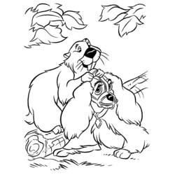 Coloring page: Lady and the Tramp (Animation Movies) #133358 - Free Printable Coloring Pages