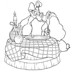 Coloring page: Lady and the Tramp (Animation Movies) #133360 - Free Printable Coloring Pages