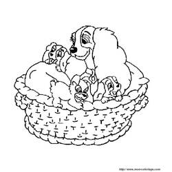 Coloring page: Lady and the Tramp (Animation Movies) #133367 - Free Printable Coloring Pages