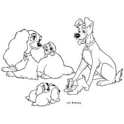 Coloring page: Lady and the Tramp (Animation Movies) #133372 - Printable coloring pages