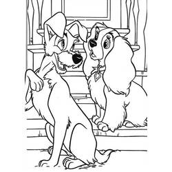 Coloring page: Lady and the Tramp (Animation Movies) #133380 - Printable coloring pages